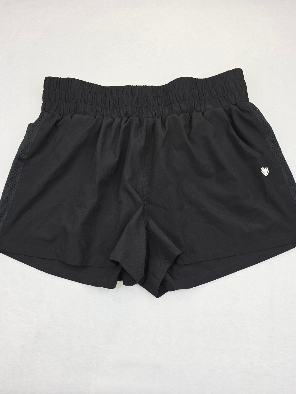 Forever 21 Women’s Black Dolphin Hem Elastic Waist Shorts Size Large D-3906
